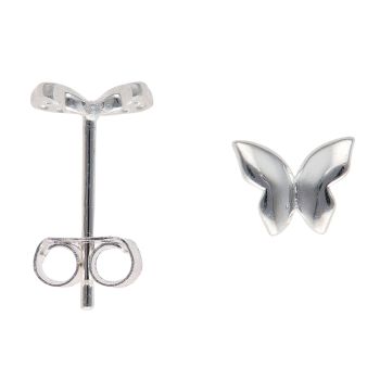 Silver Butterfly Stud Earrings