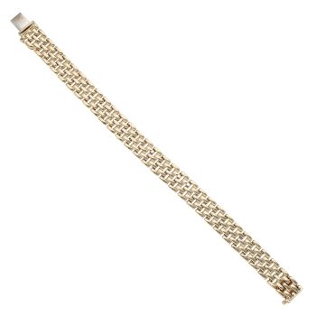 9ct Yellow Gold Gate Bracelet 7"