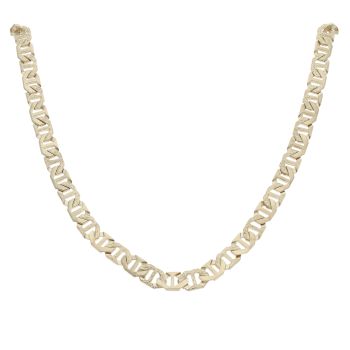 9ct Yellow Gold Patterned Anchor Chain 24"