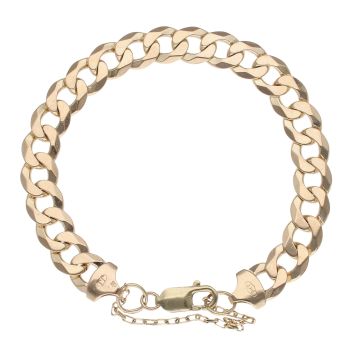 9ct Yellow Gold Curb Bracelet 8"