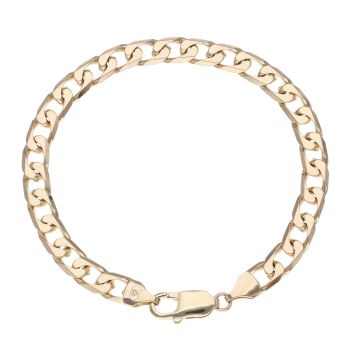 9ct Yellow Gold Curb Bracelet 8"