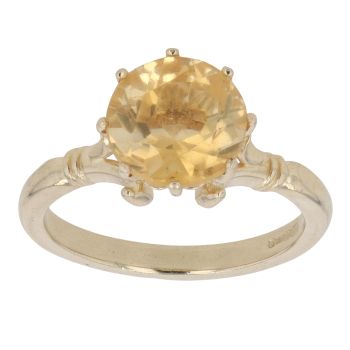 9ct Yellow Gold Citrine Single Stone Ring