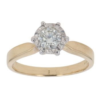 18ct Yellow Gold 0.50ct Brilliant Cut Diamond Solitaire Ring