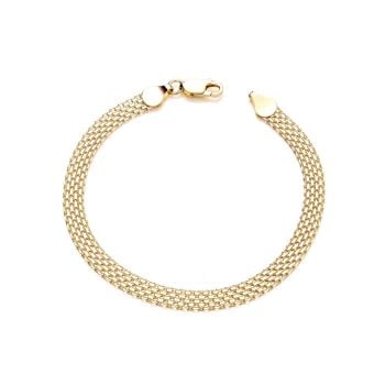 18ct Gold on Sterling Silver Bismark Ladies 7.5 inch Bracelet