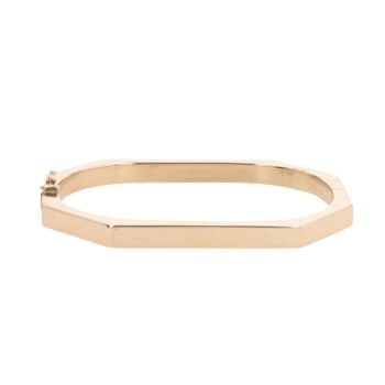 9ct Yellow Gold Octagon Hinged Bangle