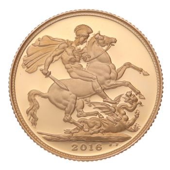 2016 Elizabeth II Fifth Portrait UK Full Sovereign Coin Boxed