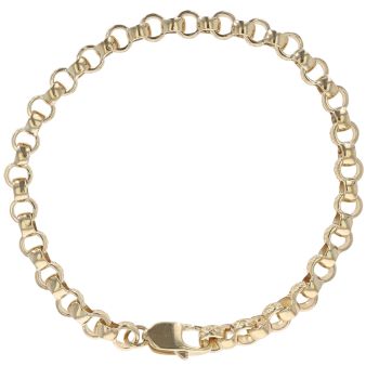 9ct Yellow Gold Belcher Bracelet 7.5"