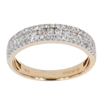 9ct Yellow Gold Diamond Eternity Ring by Anya Belle
