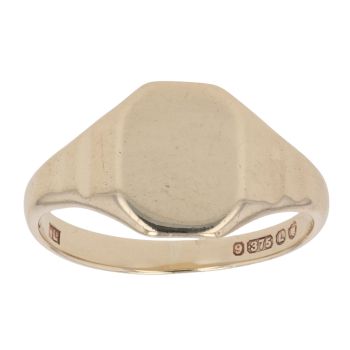 9ct Yellow Gold Plain Square Signet Ring