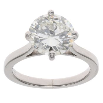 Platinum 2.50ct Transitional Cut Diamond Solitiare Ring
