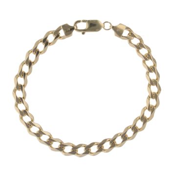 9ct Yellow Gold Curb Bracelet 8"