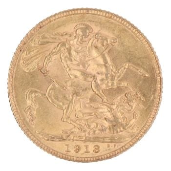 1913 George V Full Sovereign Coin