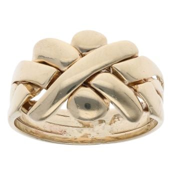 9ct Yellow Gold Four Piece Soldered Puzzle Ring