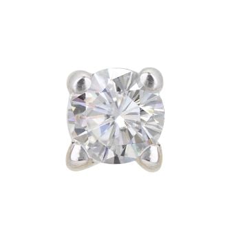 9ct Yellow Gold Round Diamond Solitaire Stud Earrings