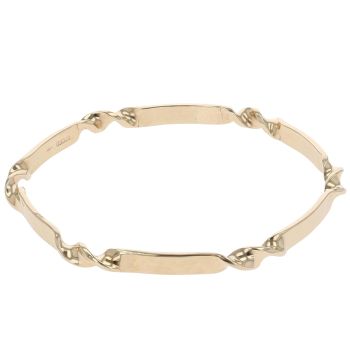 9ct Yellow Gold Plain Twist Bangle