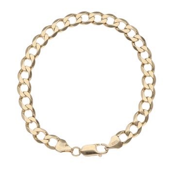 9ct Yellow Gold Curb Bracelet 7.5"