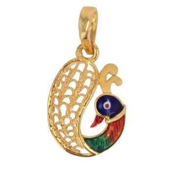 22ct Yellow Gold Peacock Pendant