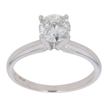 14ct White Gold 0.72ct Brilliant Cut Diamond Solitaire Ring