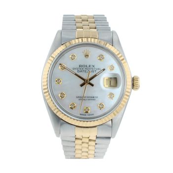 Rolex Custom Datejust Pre Owned Watch Ref 16233