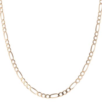 9ct Yellow Gold Figaro Chain 24"