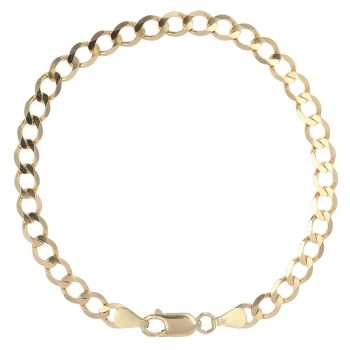 9ct Yellow Gold Curb Bracelet 8"