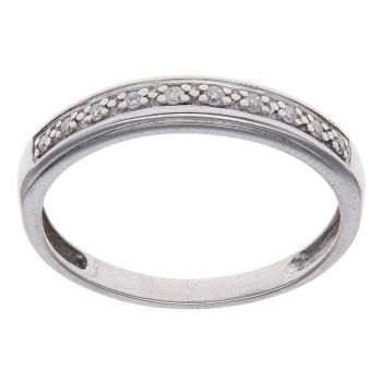 9ct White Gold 0.06ct Brilliant Cut Diamond Eternity Ring