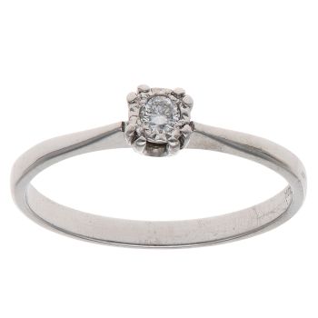 18ct White Gold 0.10ct Diamond Solitaire Ring