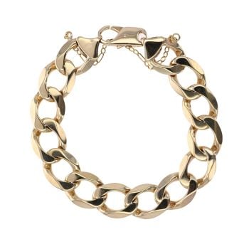 9ct Yellow Gold Curb Bracelet 9"