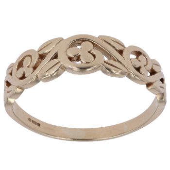 9ct Yellow Gold Floral Ring