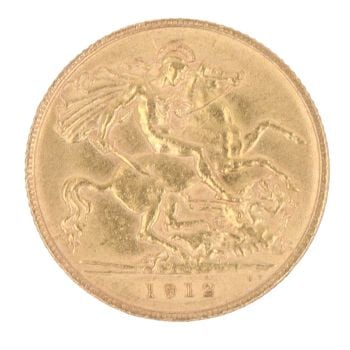 1912 George V Half Sovereign Coin