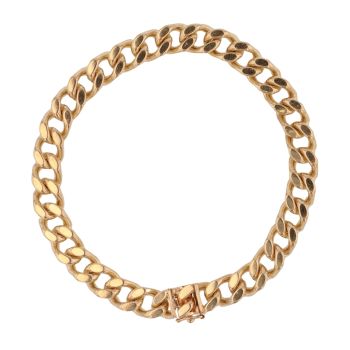 9ct Yellow Gold Curb Bracelet 8"
