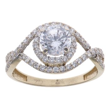 9ct Yellow Gold Cubic Zirconia Fancy Ring
