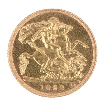 1982 Elizabeth II Half Sovereign Coin