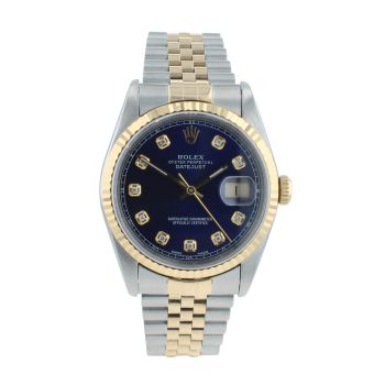 Rolex Custom Datejust Pre Owned Watch Ref 16233