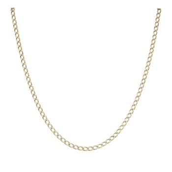 9ct Yellow Gold Curb Chain 18"