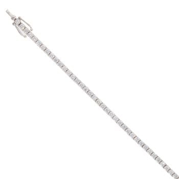 18ct White Gold 5.30ct Diamond Tennis Bracelet 7"