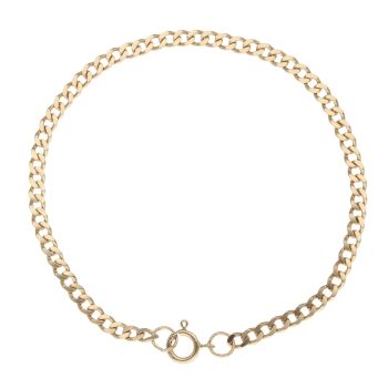 9ct Yellow Gold Curb Bracelet 7"