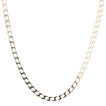 9ct Yellow Gold Square Curb Chain 18"