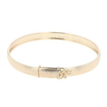 9ct Yellow Gold Celtic Patterned Expanding Bangle