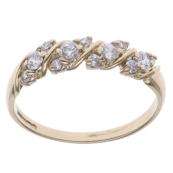 9ct Yellow Gold Cubic Zirconia Fancy Ring