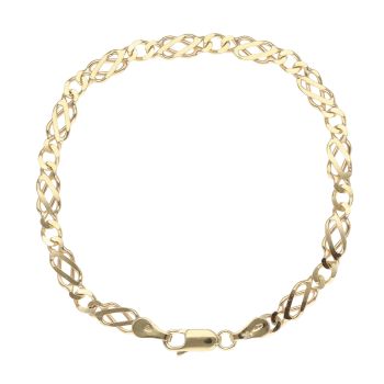 9ct Yellow Gold Celtic Fancy Bracelet 7.5"
