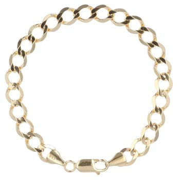 9ct Yellow Gold Curb Bracelet 7.5"