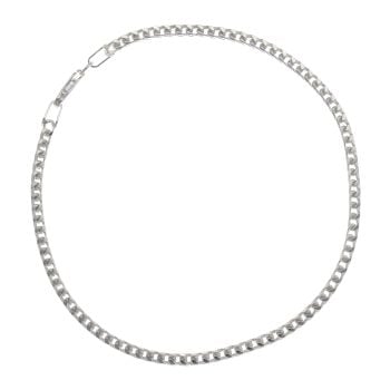 Silver Oval Franco Bracelet 8.5" By Icesia Gents