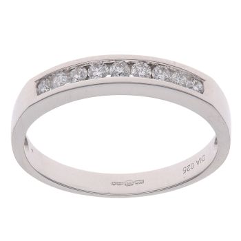 18ct White Gold 0.25ct Brilliant Cut Diamond Eternity Ring