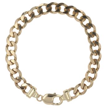 9ct Yellow Gold Curb Bracelet 9"
