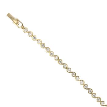 18ct Yellow Gold Cubic Zirconia Bracelet 7"