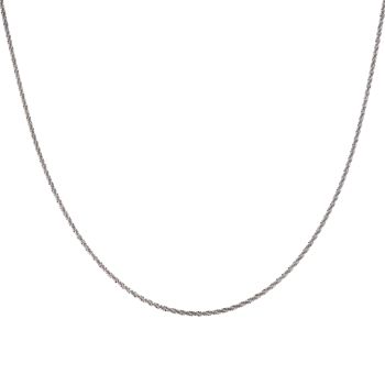 18ct White Gold Twist Fancy Chain 18"