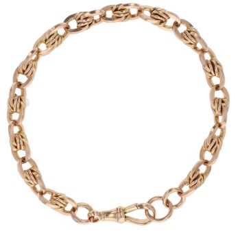 9ct Rose Gold Fancy Knots Bracelet 8.5"