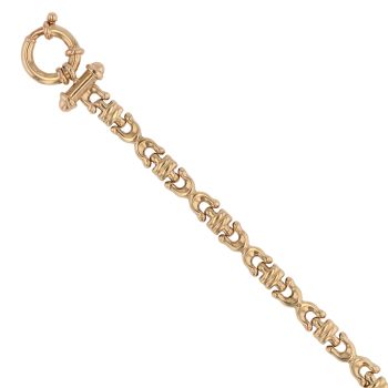 9ct Yellow Gold Fancy Bracelet 7"
