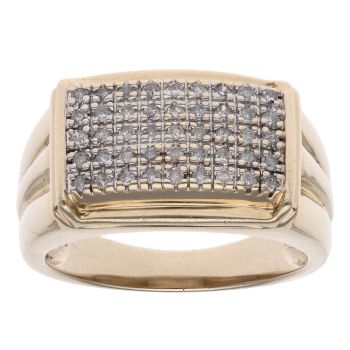9ct Yellow Gold 0.50ct Diamond Signet Ring